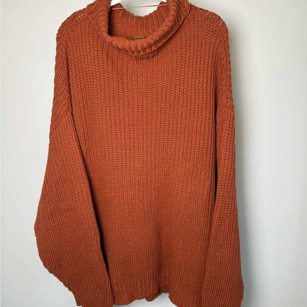 Free People Burnt Orange Knit Sweater